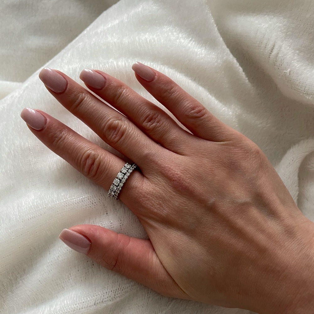 **SOLD** 10k lab diamond 1ct eternity band ring